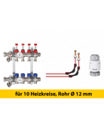 Schlüter Bekotec Anschlusspaket für 10 Heizkreise Rohr Ø 12 mm