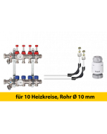 Schlüter Bekotec Anschlusspaket für 10 Heizkreise Rohr Ø 10 mm