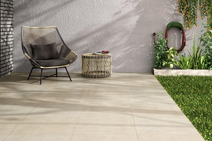 Arte Casa Basic Concrete Terrassenplatte 60x120x2 cm Betonoptik beige matt
