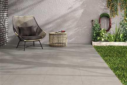 Arte Casa Basic Concrete Terrassenplatte 60x120x2 cm Betonoptik grau matt