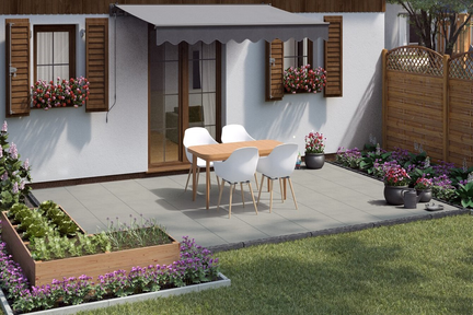 Arte Casa Streetline Outdoor Terrassenplatte Betonoptik grau matt 60x90x2 cm