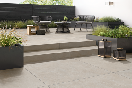 Terrassenplatten Villeroy & Boch Urban Jungle Outdoor 2888 TC70 greige matt 80x80x2 cm Betonoptik