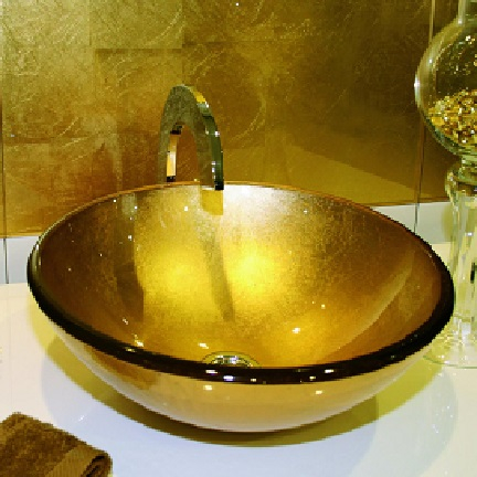 Dune Aufsatzwaschbecken Lavabo Pan De Oro 42x42x14,5 cm