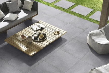 Terrassenplatten Sonderposten XO Outdoor cement 80x80x2 cm Betonoptik matt 