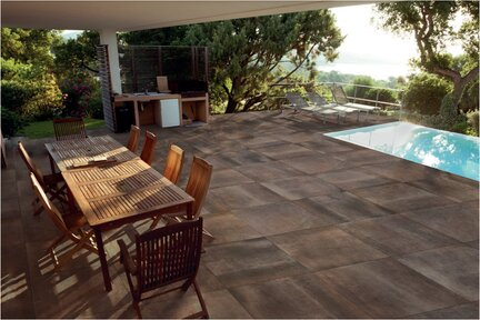 Terrassenplatten Sonderposten Hemisphere Outdoor copper 60x60x2 cm Betonoptik matt 