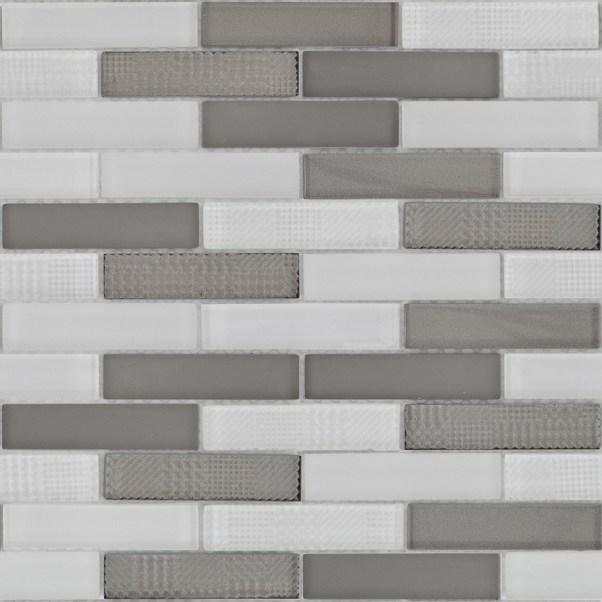 Bärwolf Gebardine Materialmixmosaik white taupe mix natur 30x30 cm