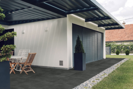 Terrassenplatten Sonderposten Materia Outdoor anthrazit 60x60x2 cm Betonoptik matt R11