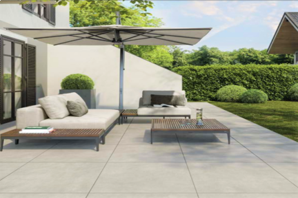 Villeroy & Boch Memphis Terrassenplatte Betonoptik silver grey matt 80x80x2 cm 