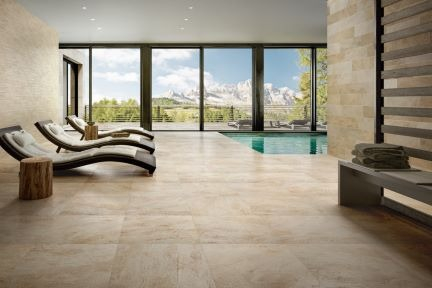 Terrassenplatten Villeroy & Boch My Earth 2802RU10 hellbeige 60x60x2 cm Outdoor Schieferoptik matt 