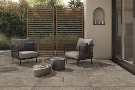 Villeroy & Boch Rustic Blend Garden Terrassenplatte Natursteinoptik medium grey matt 60x60x2 cm