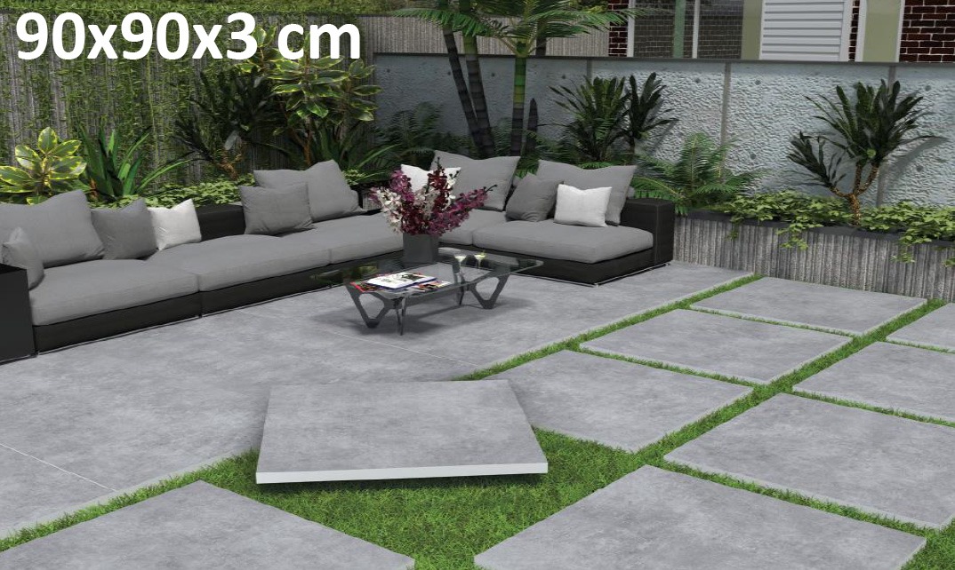 Arte Casa Stark grau Terrassenplatten 90x90x3 cm