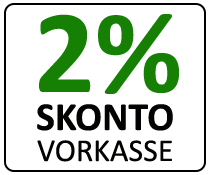 Vorkasse 2% Skonto