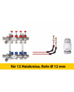 Schlüter Bekotec Anschlusspaket für 12 Heizkreise Rohr Ø 12 mm