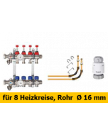 Schlüter Bekotec Anschlusspaket  für 8 Heizkreise Rohr Ø 16 mm