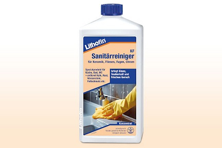 Lithofin KF Sanitärreiniger für Keramik, Fliesen, Fugen und Chrom ( 1 Liter )