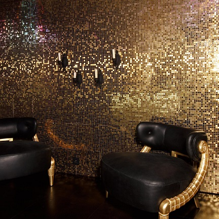 Dune Material-Mix-Mosaik Metallic Gold glänzend 30x30 cm