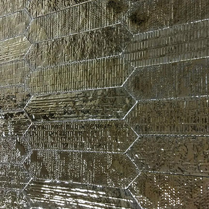 Dune Crackle  Losanga Wandfliese decor metal glänzend 6.5x33 cm